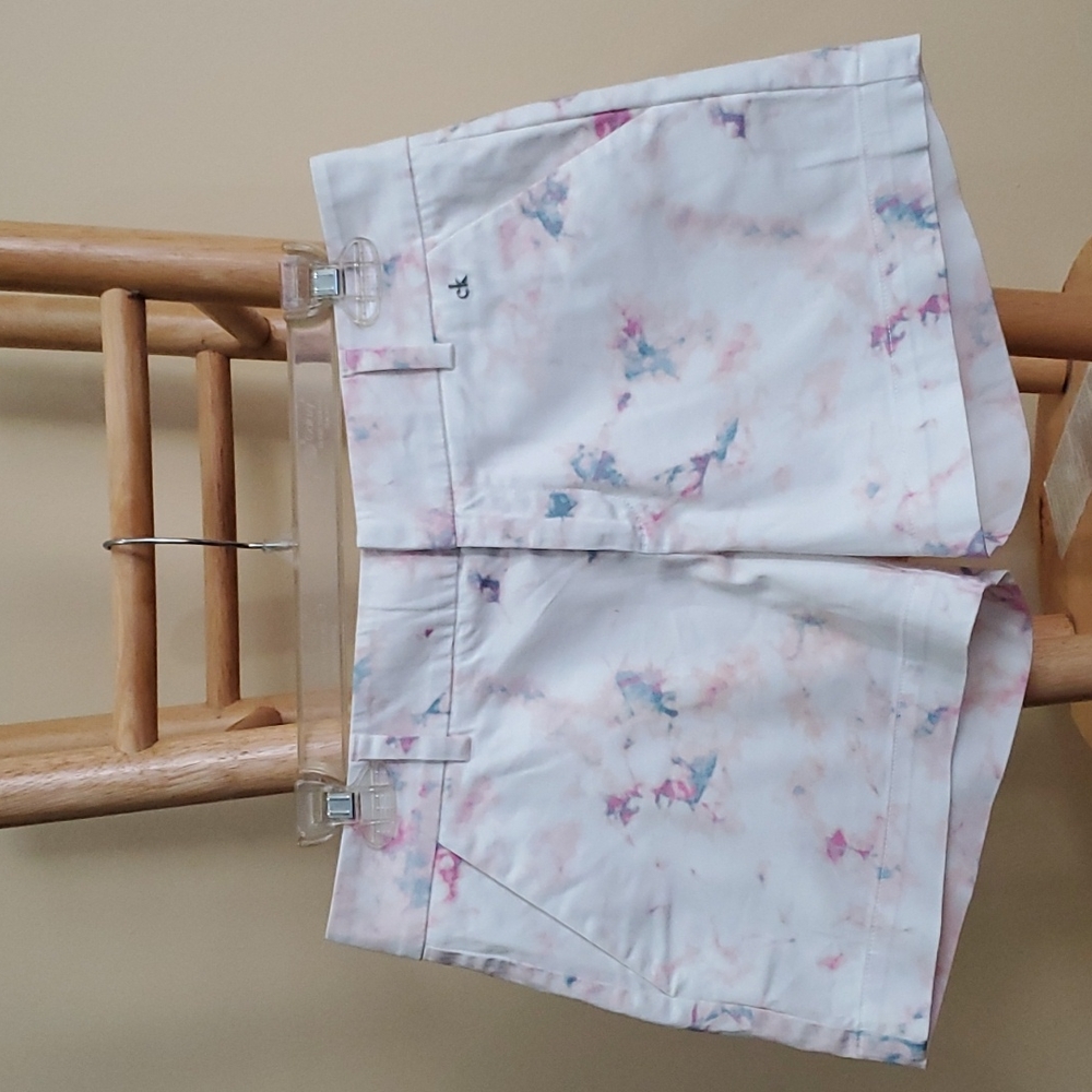 Update - Calvin Klein White Shorts with Splatter Pink and Blue